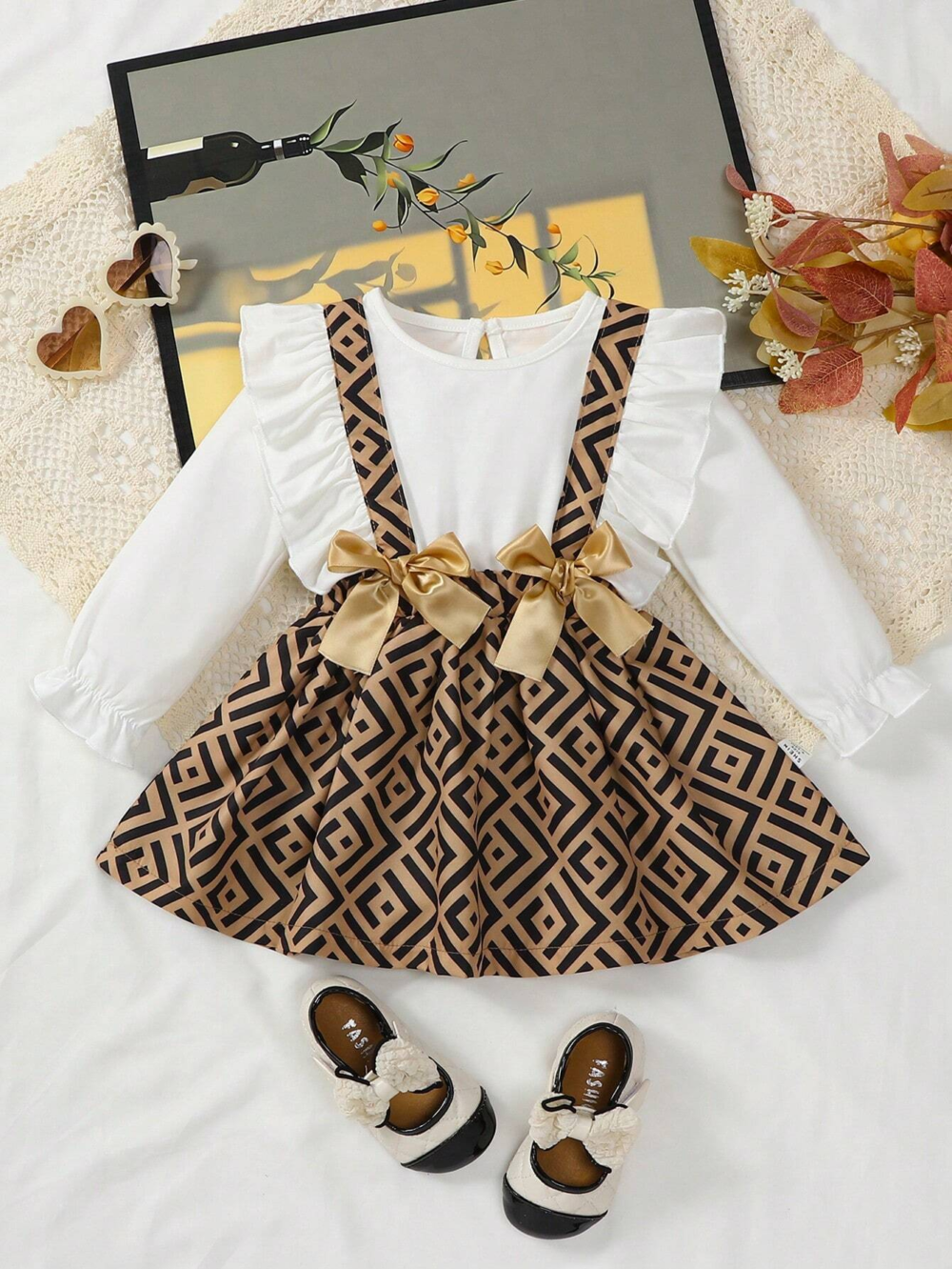 Baby Elegant High-End Checkered Frock